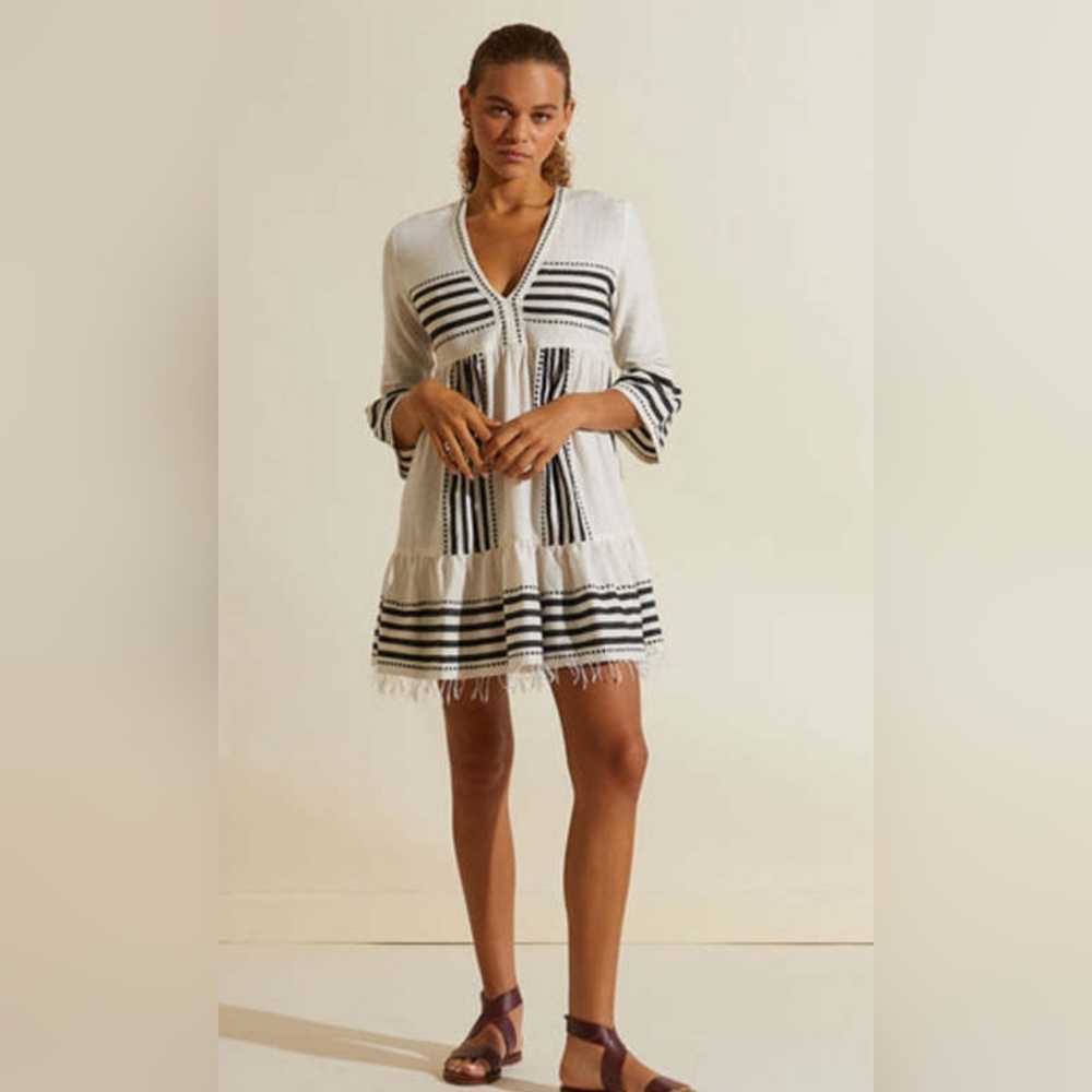 NWOT Lemlem Eshe Flutter Sleeve Mini Dress Medium